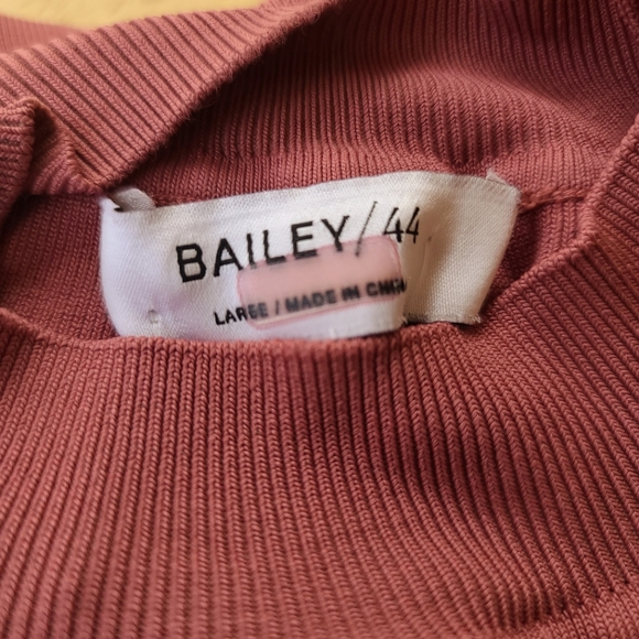 BAILEY 44 Carmine Bewitched Cut Out Bodycon Sheath Dress L Dusty Mauve Rose - Picture 7 of 14